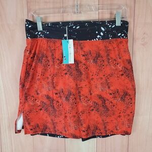 Skort Obsession Womens Skirt Skort Sz M Medium Red Alert Black Performance NEW